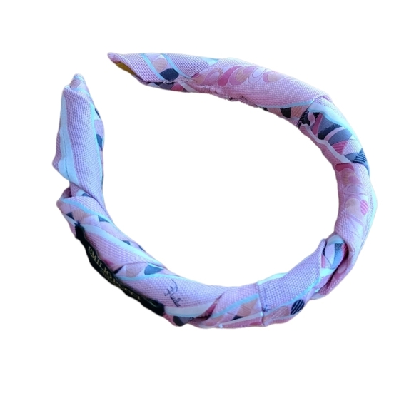 Vintage - Emilio Pucci Pink Silk Men's‎ Tie Upcycled Headband - Picture 4 of 4